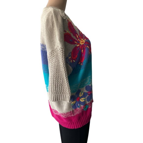 Vintage I.B. Diffusion Floral Knit Sweater - Picture 2 of 8